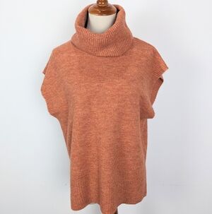 George Turtleneck Sleeveless Sweater Size Small Rust Orange